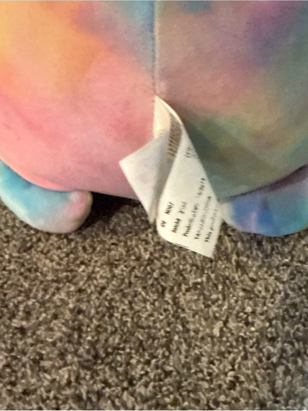Squishmallow Hug Mees Talia Bunny Rabbit Plush 14-16 Inch Tie Dye